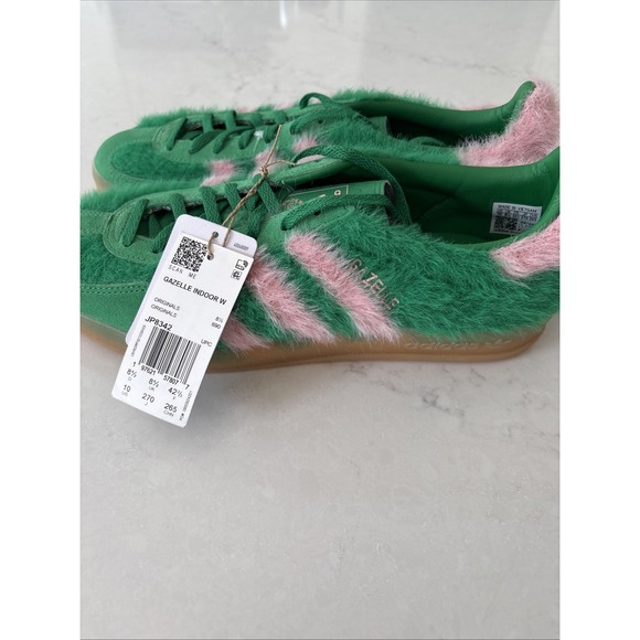 adidas Shoes - adidas Women's 10 Gazelle Indoor JP8342 Green Glow Pink Shoes New
